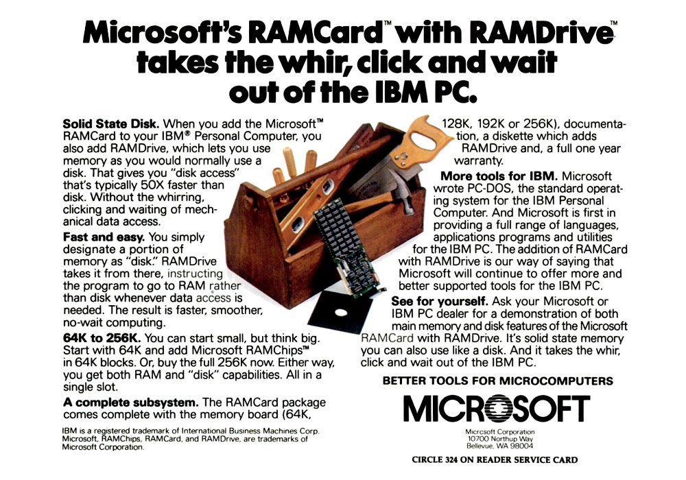 Microsoft RAMCard Ad (1982)